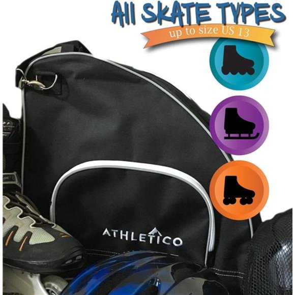 Ice & Inline Skate Bag - Premium Bag to Carry Ice Skates, Roller Skates - Picture 6 of 6